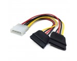 Переходник питания SATA-устройств 1big to 2SATA / 4pin to 2 sata, molex to sata 2/