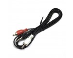 Кабель - переходник audio Jack 3,5mm Male to 2xRCA «тюльпан»  Male, 1м /разьемы на наушниках, аудиоколонках, микрофонах, гарнитурах, HDD-плеерах, аудиоплеерах, мультимедиа-плеерах, синтезаторах, MIDI-клавиатурах, видеокартах, звуковых картах и т.д./