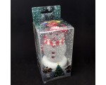 Новогодний сувенир "Ледяной снеговик в шапочке и шарфике" USB, цвет красный