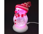 Новогодний сувенир \"Ледяной снеговик в шапочке и шарфике\" USB, цвет красный