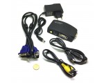 Конвертер VGA, S-video, Composite Video to VGA Espada EDH10  /Video to VGA / композитный  переключатель / switcher /