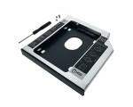 Адаптер оптибей Espada SS12 /optibay, hdd caddy/ SATA/miniSATA/SlimSATA/ 12,7мм для подключения HDD/SSD 2,5” к ноутбуку вместо DVD