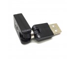 Переходник USB 2.0 type A male - USB 2.0 type A female, поворотный 360° в двух плоскостях Espada модель: EUSB2Am-Af360