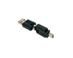 Переходник USB 2.0 type A male to mini USB type B male, поворотный в 2-х плоскостях 360°/ 360° Espada EUSBAMmBm360