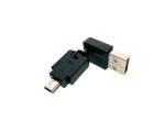 Переходник USB 2.0 type A male to mini USB type B male, поворотный в 2-х плоскостях 360°/ 360° Espada EUSBAMmBm360