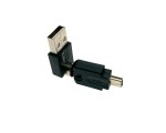 Переходник USB 2.0 type A male to mini USB type B male, поворотный в 2-х плоскостях 360°/ 360° Espada EUSBAMmBm360