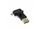 Переходник USB 2.0 type A male to micro USB type B male, поворотный в 2-х плоскостях 360°/ 360° Espada EUSBAMmcBm360