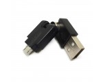 Переходник USB 2.0 type A male to micro USB type B male, поворотный в 2-х плоскостях 360°/ 360° Espada EUSBAMmcBm360