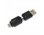 Переходник USB 2.0 type A male to micro USB type B male, поворотный в 2-х плоскостях 360°/ 360° Espada EUSBAMmcBm360