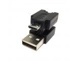 Переходник USB 2.0 type A male to micro USB type B male, поворотный в 2-х плоскостях 360°/ 360° Espada EUSBAMmcBm360