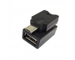 Переходник USB 2.0 type A female to micro USB type B male, поворотный в 2-х плоскостях 360°/ 360° OTG Espada модель: EUSB2fmcUSBm360 / для настройки приема сигнала с беспроводных устройств, так же для подключения USB флешки к смартфону /