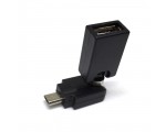 Переходник USB 2.0 type A female to micro USB type B male, поворотный в 2-х плоскостях 360°/ 360° OTG Espada модель: EUSB2fmcUSBm360 / для настройки приема сигнала с беспроводных устройств, так же для подключения USB флешки к смартфону /