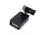 Переходник USB 2.0 type A female to mini USB type B male, поворотный в 2-х плоскостях 360°/ 360° OTG Espada модель: EUSB2fmnUSBm360