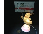Новогодний сувенир "Бегущий снеговик" NY5063, держатель для фото / визиток, подсветка 7 цветов, USB