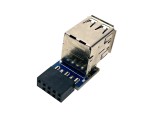 Переходник с внутреннего разъема материнской платы 10PIN / 9pin на 2 порта USB 2.0, модель: EIDC10P-USB2*20