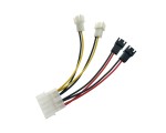 Переходник питания  для вентилятора 4pin на 4х3pin Espada E4PINm-4X3pINm / 2pin molex кабель 12v 5v /