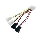 Переходник питания  для вентилятора 4pin на 4х3pin Espada E4PINm-4X3pINm / 2pin molex кабель 12v 5v /