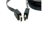 Кабель HDMI Male to HDMI Male 1 метр ver1.4 плоский с регулировкой длины HDMIm-HDMIm1p
