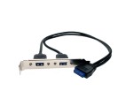 Стандартная планка USB 3.0 2 порта на заднюю стенку в корпус компьютера, Espada EBRCT-2PrtUSB3