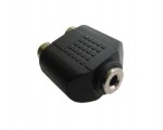 Переходник audio jack 3.5mm female to RCA 2 port female разветвитель аудио