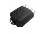 Переходник audio jack 3.5mm female to RCA 2 port female разветвитель аудио