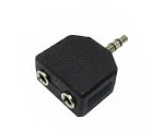 Переходник audio jack 3.5mm male to 2*jack 3.5mm female Espada /разветвитель аудио 3,5мм  для подключения к смартфону, планшету, плееру - двух пар наушников /