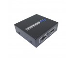 HDMI разветвитель 1х2 с усилителем до 25м v1.4 4K@30hz Espada EDH22 черный + блок питания /разветвитель hdmi 1 на hdmi 2 порта/ hdmi splitter Full-HD 1.4v/hdmi сплиттер/