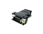 Переходник VGA Male to RJ45 Female Espada EVGAMtoRJ45F /удлинитель Vga DB15 сигнала RG45 по витой паре без использования усилителя сигнала/