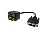 Разветвитель DVI-I 29 pin Male to 2 VGA /D-Sub/ 15 pin Female 25cm Espada EDVIM2xVGAF25, черный