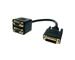 Разветвитель DVI-I 29 pin Male to 2 VGA /D-Sub/ 15 pin Female 25cm Espada EDVIM2xVGAF25, черный