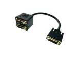 Разветвитель DVI-D 25 pin male to 2*DVI-D 25 pin female 25cm ESPADA модель: EDVIM2xDVIF25 черный