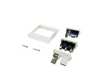 Настенная панель - переходник /встраиваемая розетка/  RCA, USB, VGA, HDMI, 3.5mm audio jack Espada EWPRCAUSBVGA3.5 для скрытой проводки