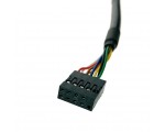 Переходник для материнской платы USB 2.0 IDC 10pin/9pin female to USB 3.0 20pin/19pin male 15см, модель: EPOW10pin20pin