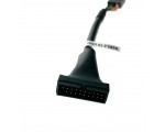 Переходник для материнской платы USB 2.0 IDC 10pin/9pin female to USB 3.0 20pin/19pin male 15см, модель: EPOW10pin20pin