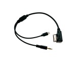 Автомобильный аудио кабель AUX MDI MMI to 3,5 mm + Lightning 8 pin Ipad, Iphone для Audi, Volkswagen, Skoda, Seat, модель AUX40839