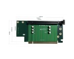 Переходник PCI-E 3.0 X16 M to PCI-E X16 F, 90° угловой 4U, EPCIE164U riser card/райзер/ризер карта/