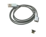 Кабель - переходник USB 2.0 type A male to micro USB type B male 1м, EuMGmc1 с магнитной вставкой