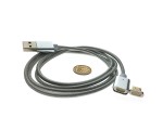 Кабель - переходник USB 2.0 type A male to micro USB type B male 1м, EuMGmc1 с магнитной вставкой