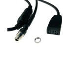 Автомобильный аудио кабель AUX 3.5mm Female с резьбой 1,5м для BMW3 E60 E63 E64 E66 E70 E90 E81 E82, модель AUX41628