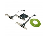 Контроллер PCI-E x1 на LPT DB-25 pin, COM (RS-232) 9 pin, WCH382, модель PCIe2S1PLWCH Espada, low profile