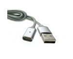 Универсальный кабель-переходник USB 2.0 type A male to Lightning 8 pin и micro USB без магнитной вставки,1м, нейлоновая оплетка,цвет серебро для iPhone5/5S/5C/6/6S/7/7+, iPad4/Air/Mini/Mini2/6, iPod Touch5 и смартфонов, планшетов на Android