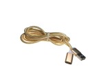 Универсальный кабель - переходник USB 2.0 type A male to Lightning 8 pin и micro USB без магнитной вставки,1м, нейлоновая оплетка,цвет золото для iPhone5/5S/5C/6/6S/7/7+, iPad4/Air/Mini/Mini2/6, iPod Touch5 и смартфонов, планшетов на Android