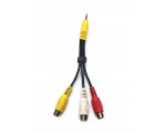 Переходник audio Jack 3,5mm Male to 3xRCA «тюльпан»  Female 10см /разьемы на наушниках, аудиоколонках, микрофонах, гарнитурах, HDD-плеерах, аудиоплеерах, мультимедиа-плеерах, синтезаторах, MIDI-клавиатурах, видеокартах, звуковых картах, телевизорах т.д