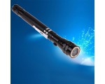 Фонарь LED телескопический алюминиевый с магнитом 360 градусов /4 x LR44 аккумулятора/, цвет черный