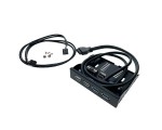 Планка на лицевую панель на 4 порта: USB 3.0 и USB 2.0 EFr4Usb2&3 в отсек FDD 3,5" с внутренних разъемов материнской платы 19pin и 9pin / Espada Hub на переднюю панель usb 3.2 Gen 1 type A /
