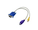 Переходник VGA Male to S-video, RCA 30cm Espada EvgaS-vRCA /PC,LAPTOP  TO Composite AV TV Out Converter Adapter Cable/