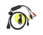 Конвертер Micro USB type B + Usb 2.0 с RCA/S-video плата видеозахвата EmcUsbRca /TV DVD VHS AV аудио/ для оцифровки видеокассет /easycap / совместим со смартфонами и планшетами на android/