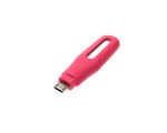 Фонарик - вспышка для селфи, 6 светодиодов  / сэлфи Selfi flash для телефона, смартфона, планшета с разъемом micro USB/ Flash&Fill in Light / цвет розовый