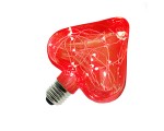 Светодиодная декоративная Е27 лампа - сердце Интерьерная Vintage Deco Heart 220-240В, 3Вт, Espada E-E27HBJ68R, цвет красный