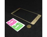 Защитное стекло для Xiaomi Redmi Note 4X 64Гб с рамкой, цвет золото (индикатор зарядки справа)